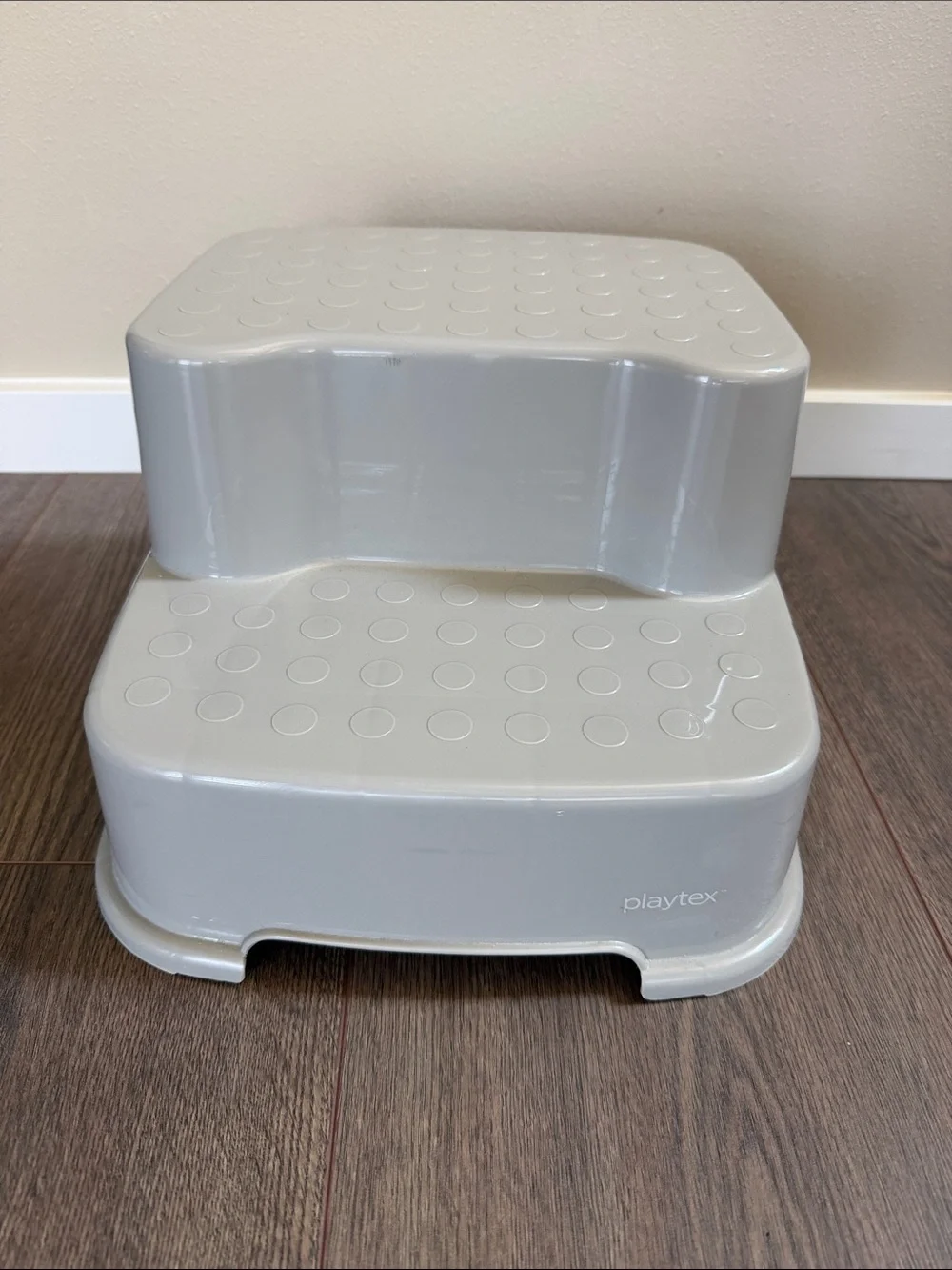 Playtex Transitions Step Stool Gray Toddler Bathroom Non-Slip Stepping Stool